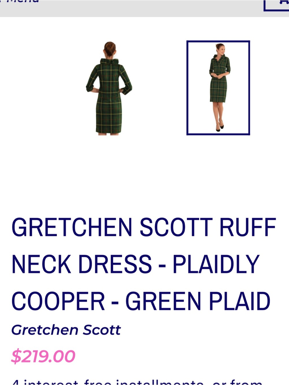 Gretchen Scott Designs Ruffle Neck Dress in plainly Cooper-worn twice.retail 219 - Picture 8 of 8